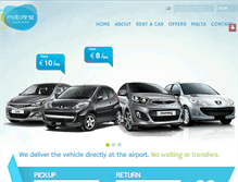 Tablet Screenshot of maltafirstcarhire.com